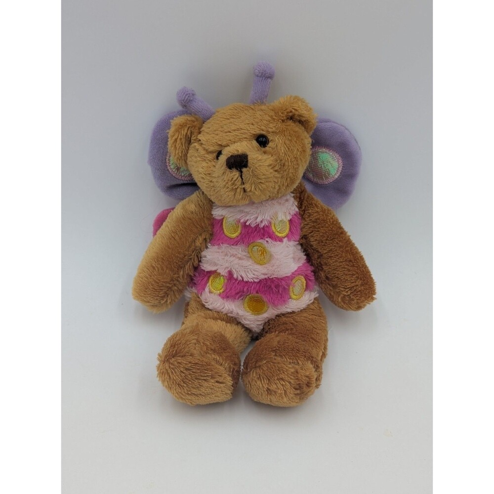 Plushland Butterfly Bear Plush Toy 2012 9" Soft Stuffed Animal